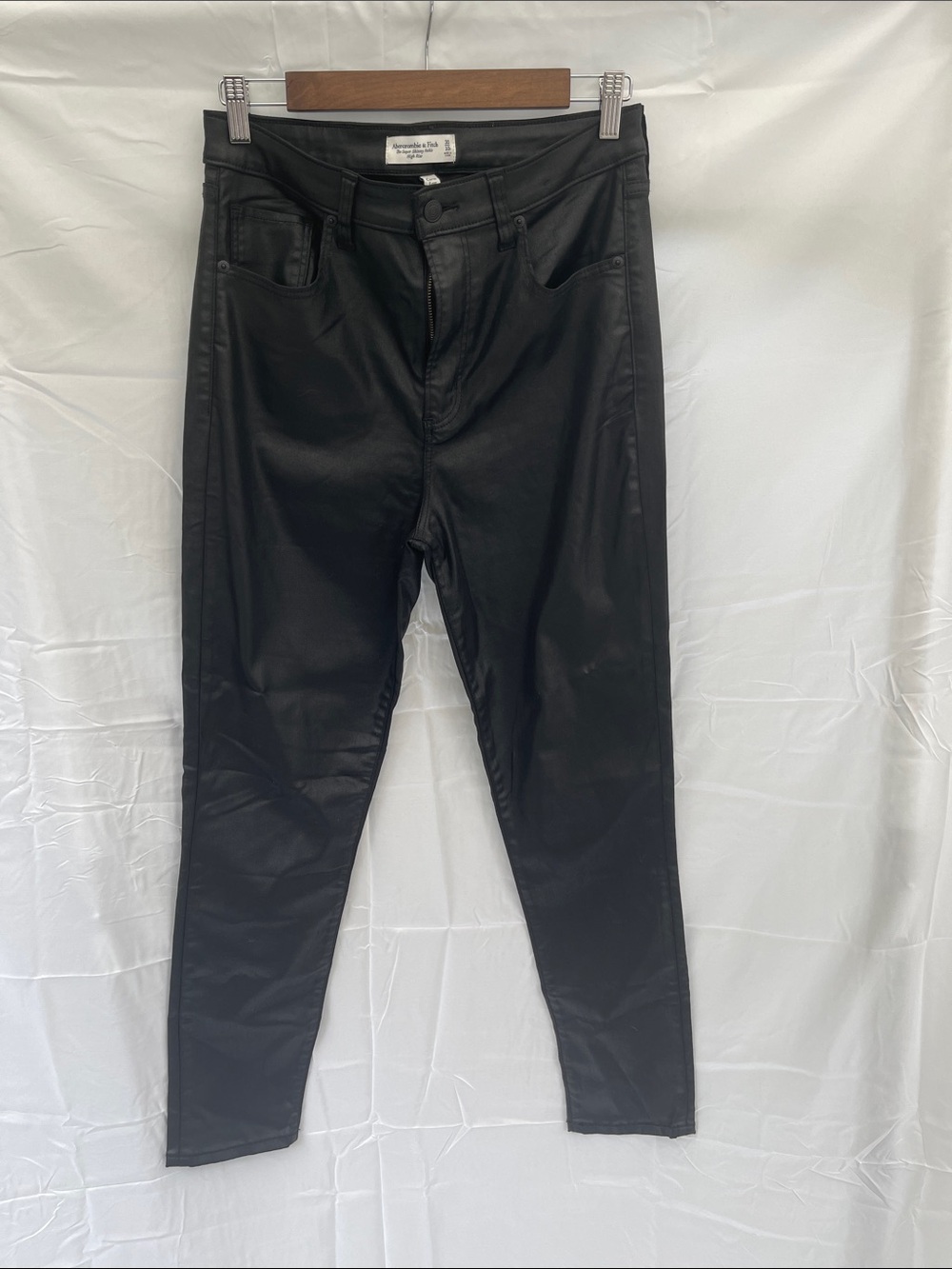 Abercrombie & Fitch Black Coated Skinny Jeans